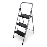 3-Step Iron/PP/PVC Slim Step Stool, 225-lb Capacity, 3.5ft Front_Angled_Left