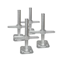 Metaltech Leveling Jacks for 6-ft Scaffold, 4-pc Front_Flat