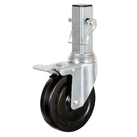 Metaltech Scaffold Caster Wheel with Locking Pin, 5-in Front_Three_Fourths_Angled_Left