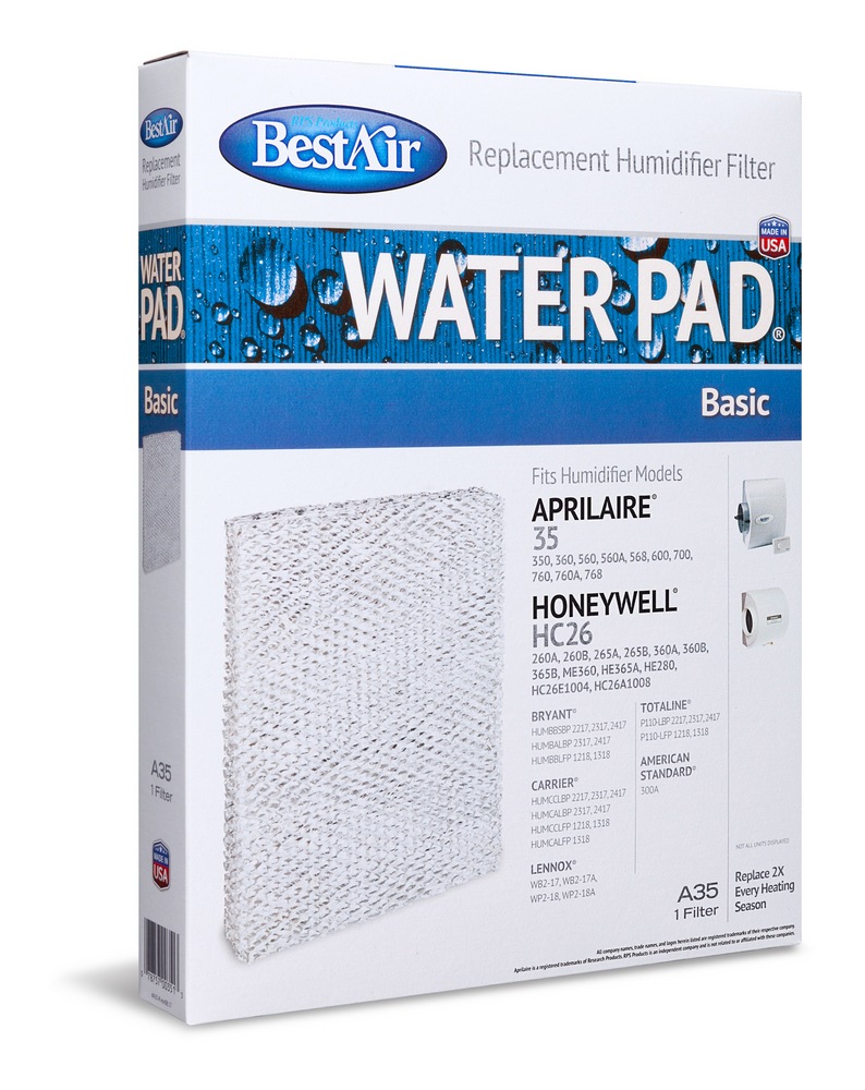 BestAir A35 Whole Home Humidifier Replacement Metal/Clay Water Pad For