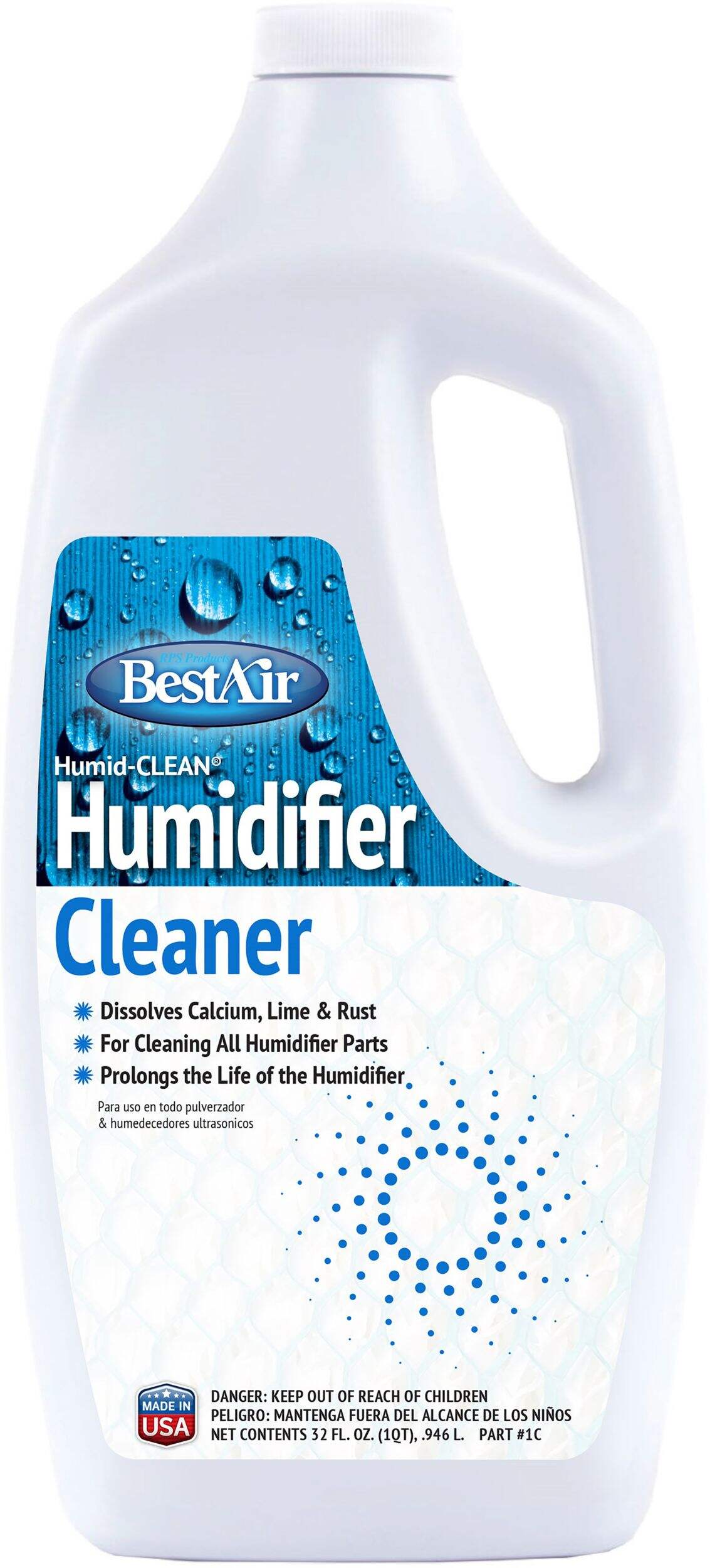 BestAir C1C-6 Humidi-CLEAN Extra Strength Humidifier Descaler & Cleaner, 946-mL Front_Flat