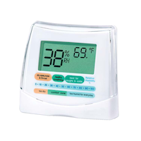 Honeywell H10C Digital LED Humidity/Temperature Indicator/Hygrometer, White