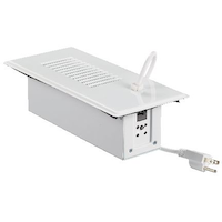 Cyclone Register Booster Fan Plus with Built-In Thermostat, White