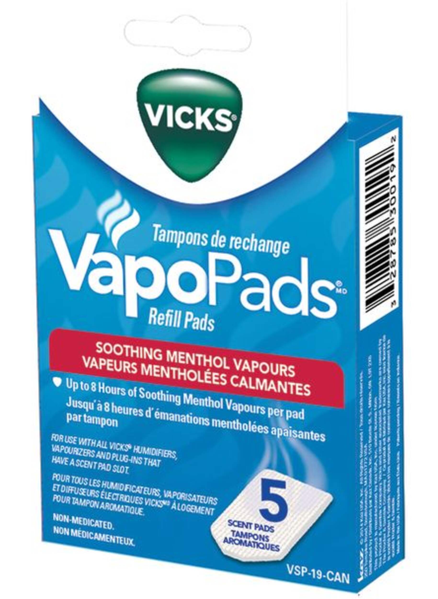 Tampons de rechange Vicks Vapo, paq. 5 Front_Angled_Left