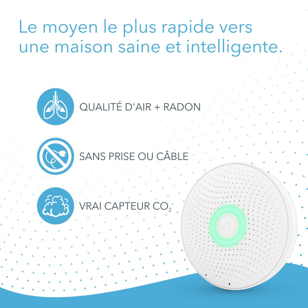 Moniteur de CO2 portable, mini détecteur de CO2 3 en 1, porte-clés de  moniteur de qualité de l'air, testeur de dioxyde de carbone pour maison,  caravane, tente intérieure et extérieure