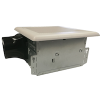 Cyclone CTP100 100 CFM 0.8 Sones Bathroom Fan, White Front_Angled_Left