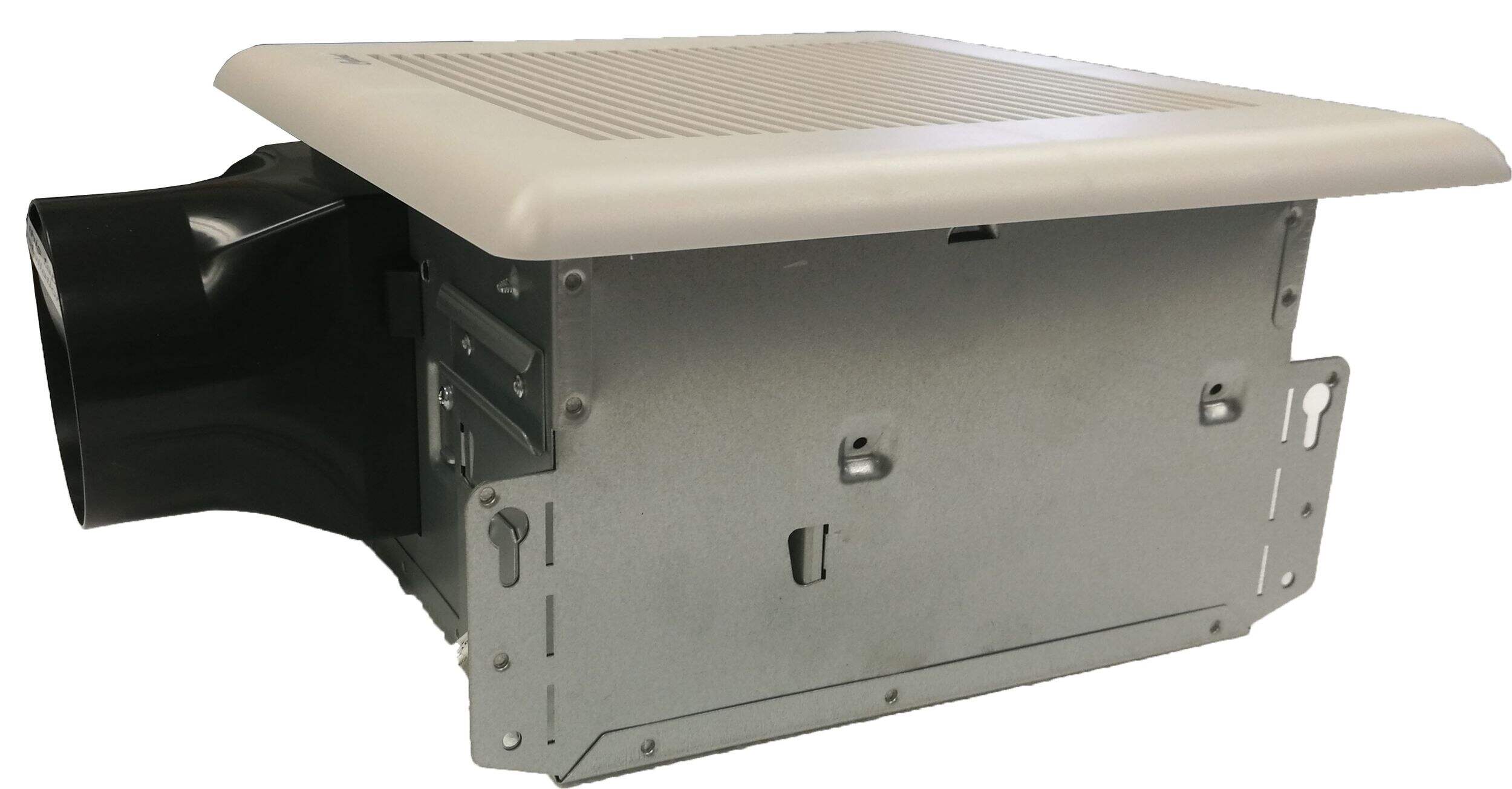 Cyclone CTLD100, 3-Speed 1.2 Sones Bathroom Fan, Energy Star Certified with DC Motor, White Finish Front_Angled_Left