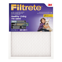 3M™ Filtrete™ Healthy Living Ultra Allergen Pleated Air Filters, MPR 1500, 20 x 25 x 1-in, 2-pk Front_Flat