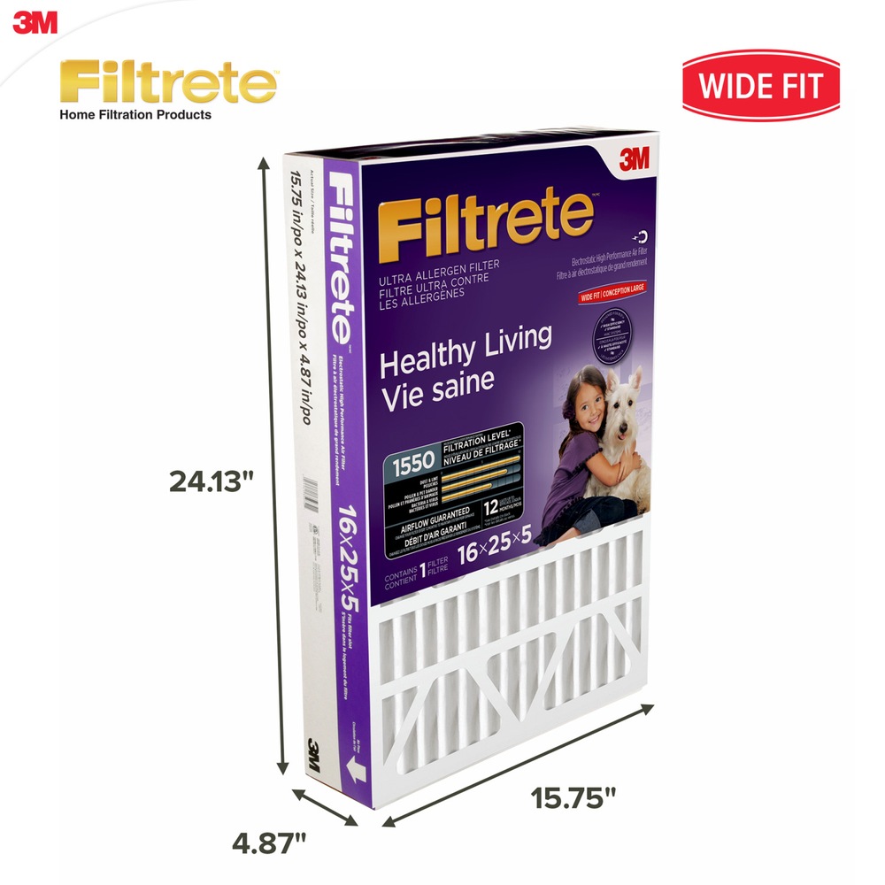 3M™ Filtrete™ Healthy Living Ultra Allergen Deep Pleat Air Filter, MPR