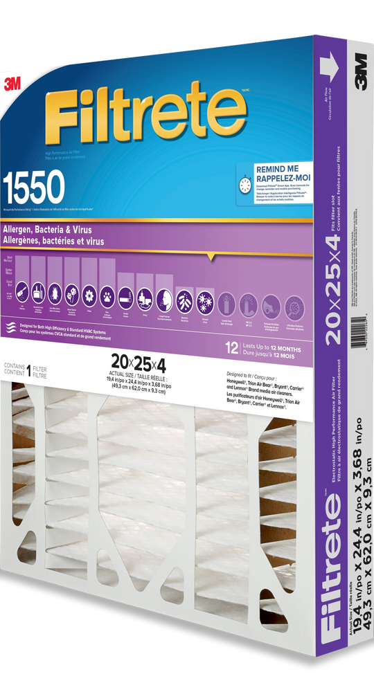 Filtre CEM 1550 Filtrete Micro De 3M 20 X 25 X 4 Po Canadian Tire filtre-cem-1550-filtrete-micro-de-3m-20-x-25-x-4-po-canadian-tire