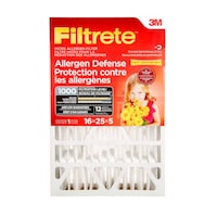 3M™ Filtrete™ Allergen Defense Micro Allergen Filter, 1000MPR, 16 x 25 x 5-in Front_Flat