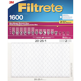 3M™ Filtrete™ Ultra Allergen, Bacteria & Virus, 1600MPR, 20 x 25 x 1-in, 2-pk Front_Flat