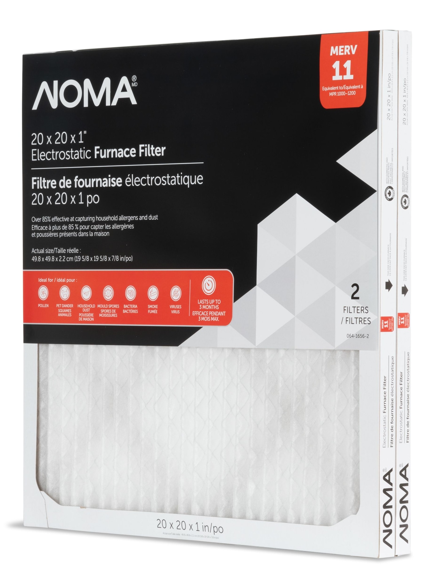 NOMA Merv 11 Furnace Filters, 2pk, 20 x 20in Canadian Tire