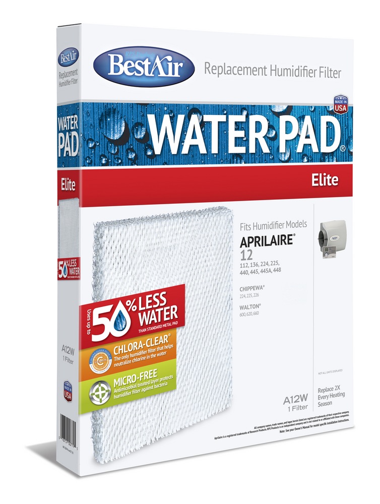 BestAir A12WPDQ6 Whole Home Humidifier Replacement Water Pad For