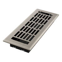 Imperial Geneva Decorative Steel Floor Register, Adjustable, Brushed Nickel, 3 x 10-in Front_Angled_Left