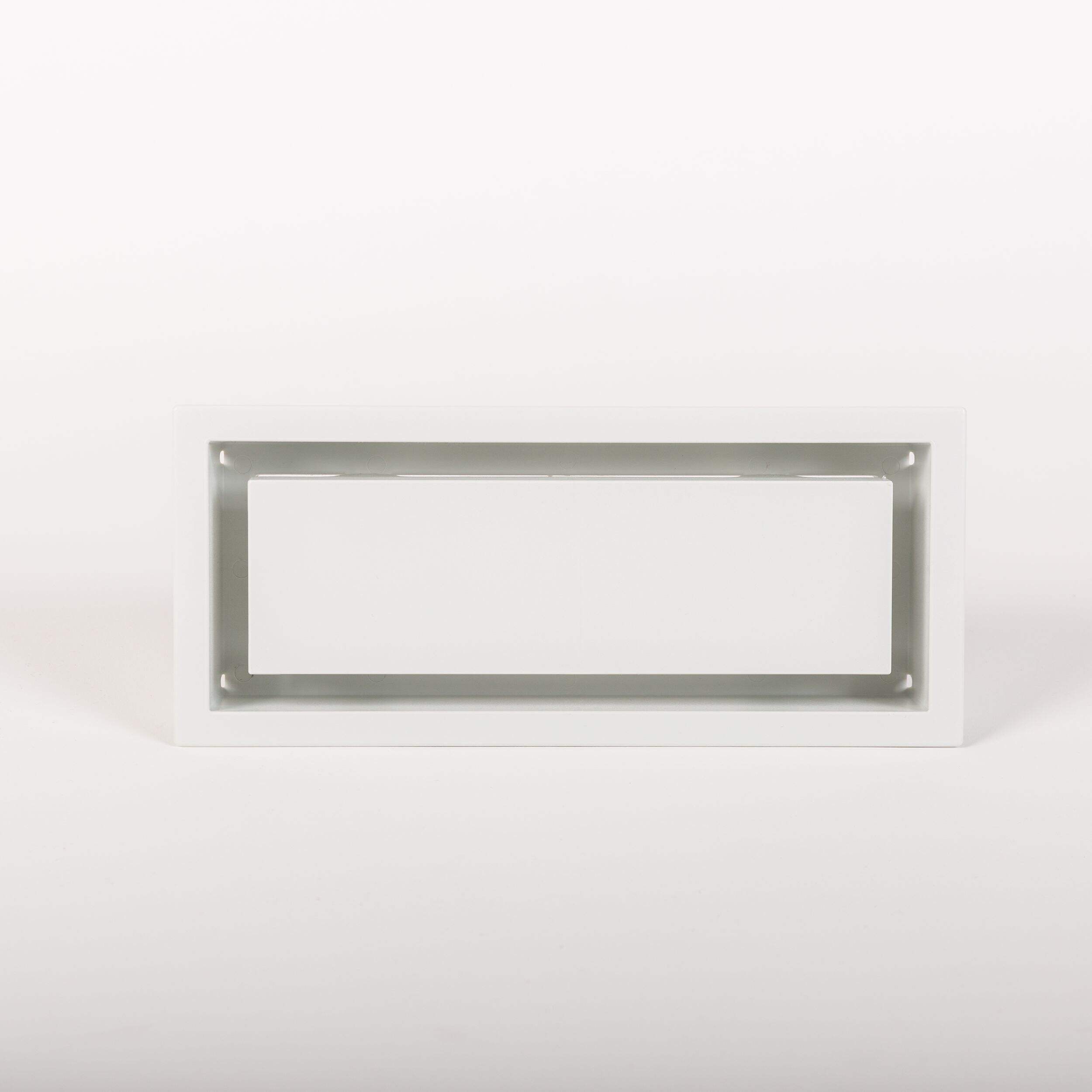 Fittes Lite DIY Framed Wall & Ceiling Vent, 4-in x 10-in, White Front_Flat