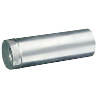 Imperial 30 Gauge Round Pipe For Warm/Cold Air, Galvanized Steel, 6-in Diameter, 18-in Length