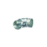 Imperial 30 Gauge Adjustable Stove Pipe Elbow, Galvanized Steel, 4-in Diameter, 90-Degree