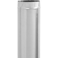 Imperial 30 Gauge Round Pipe For Warm/Cold Air, Galvanized Steel, 4-in Diameter, 30-in Length