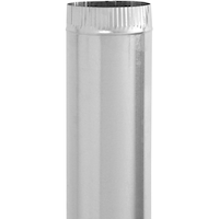 Imperial 30 Gauge Round Pipe For Warm/Cold Air, Galvanized Steel, 4-in Diameter, 60-in Length