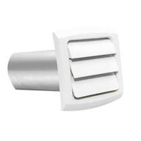 Dundas Jafine BLH4WZW ProVent Dryer Exhaust Vent Hood, UV-Resistant, White, 4-in Front_Angled_Right