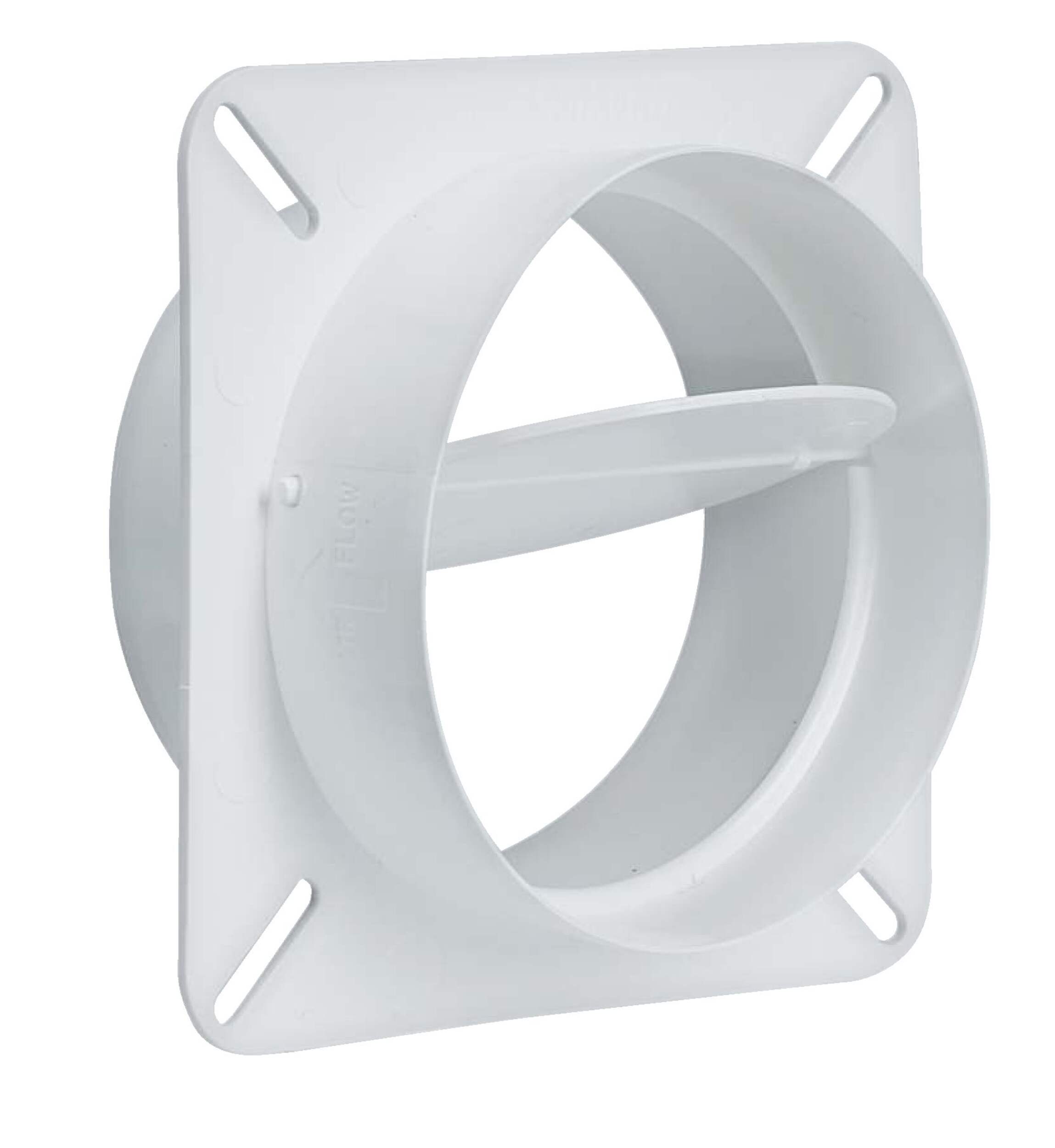 Dundas Jafine DB4ZW Dryer Vent Draft Blocker, White, 4-in Front_Three_Fourths_Angled_Right
