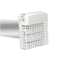 Dundas Jafine BPGH4WZW ProGard Dryer Exhaust Vent Hood, UV-Resistant, White, 4-in