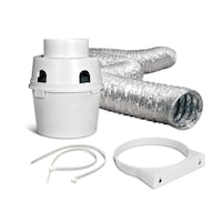 Dundas Jafine TDIDVKZW ProFlex Indoor Dryer Exhaust Vent Kit, Electric Dryers Only, 4-in x 5-ft