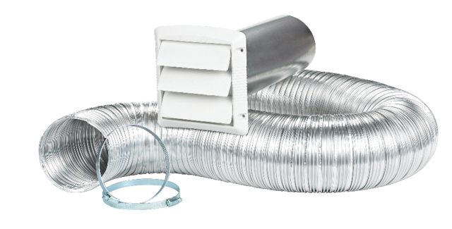 Dundas Jafine MLFVK48E ProVent Semi Rigid Aluminum Dryer Vent Kit, 4-in ...