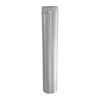 Imperial 30 Gauge Round Pipe For Warm/Cold Air, Galvanized Steel, 5-in Diameter, 30-in Length Front_Flat