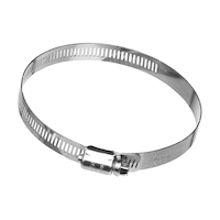 Dundas Jafine MC6ZW Heavy Duty Galvanized Steel Worm Gear Clamp, 6-in Front_Elevated