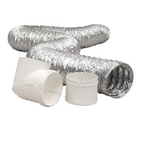 Dundas Jafine TD48D2DZW ProFlex™ Dryer To Duct Connector Kit, UL94-Rated, 4-in x 8-ft ProFlex Duct Composite_or_Mixed
