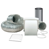 Dundas Jafine TD48PMKZW6 ProMax Dryer Vent Kit, UV-Resistant, 4-in x 8-ft Duct
