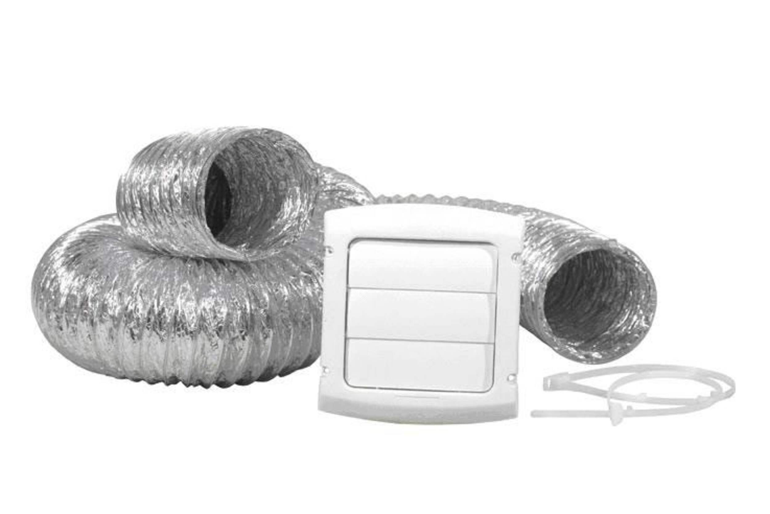 Nécessaire de ventilation de sécheuse avec plis Dundas Jafine TD48PVKZW6 ProVent, résistant aux rayons UV, conduit de 4 po x 8 pi Composite_or_Mixed