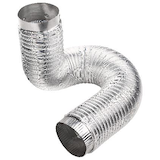 Dundas Jafine MFX46C2XZW Flexible Aluminum Semi Rigid Dryer Duct with Collars, 4-in x 6-ft Front_Elevated