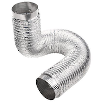 Dundas Jafine MFX46C2XZW Flexible Aluminum Semi Rigid Dryer Duct with Collars, 4-in x 6-ft