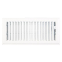 Floor Register, White, 4 x 10-in Front_Flat