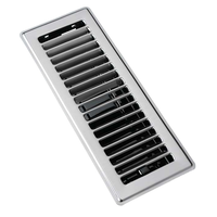 Imperial Louvered Steel Floor Register, Adjustable, Pewter, Assorted Sizes Front_Angled_Left