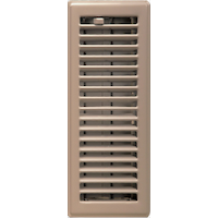 Imperial Louvered Steel Floor Register, Adjustable, Beige, 3-in x 10-in Front_Flat