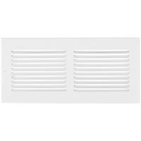 Imperial Steel Return Air Sidewall Grille For Cooling/Heating Systems, White, 10 x 6-in Front_Flat
