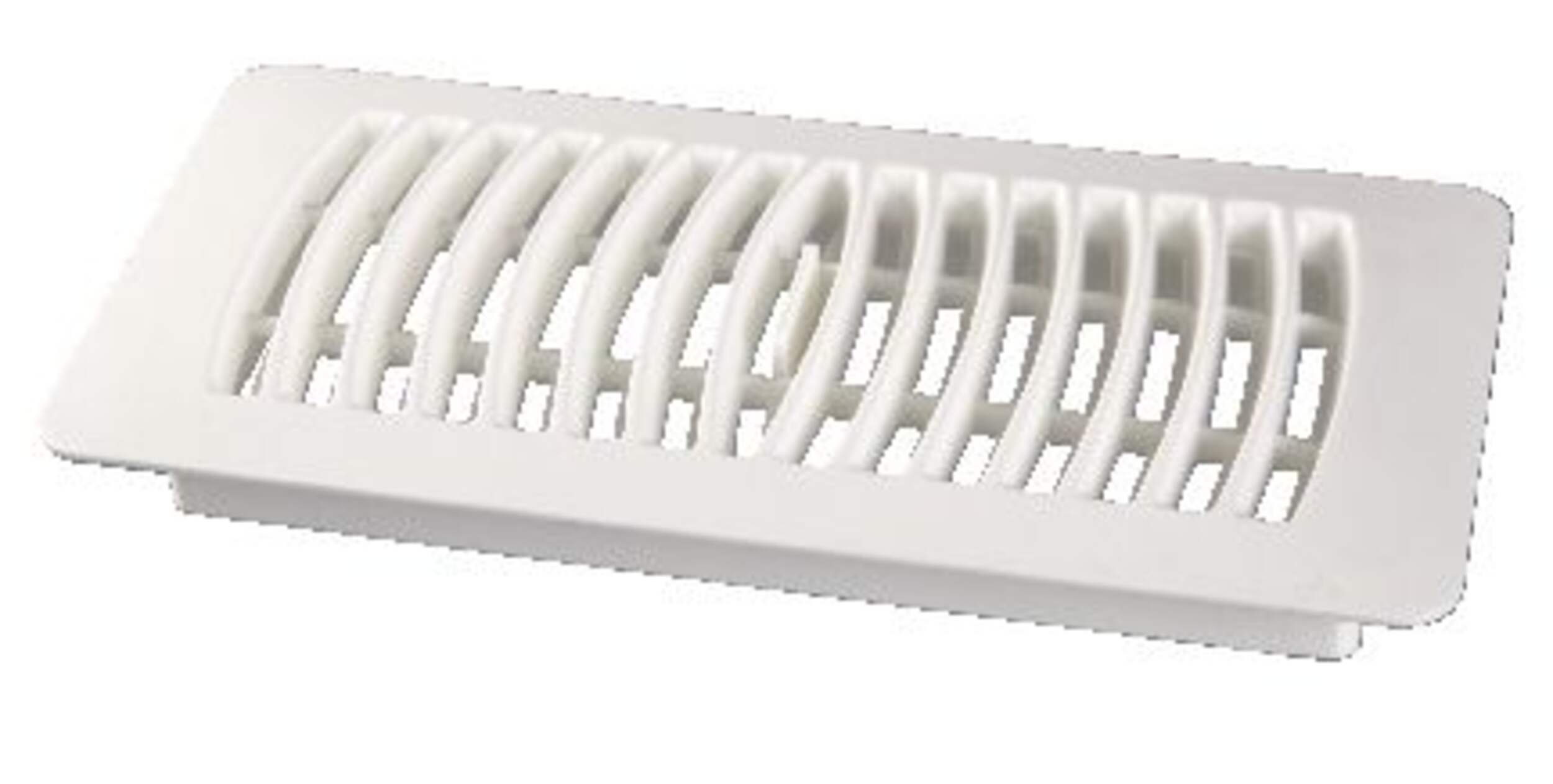 Grille de ventilation à volets en plastique Imperial, réglable, va au lave-vaisselle, blanc, 4 x 10 po Front_Elevated