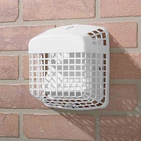 Pest Vent Cover, White Front_Three_Fourths_Angled_Left
