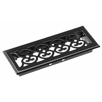 Decorative Floor Register, Black Overhead_Plunge