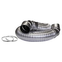 Dundas Jafine MFX48ULMK All Metal Dryer Hook Up Kit, UL Certified, 4-in x 8-ft Duct Composite_or_Mixed