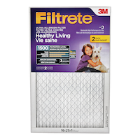 3M™ Filtrete™ Healthy Living Ultra Allergen Air Filters, MPR 1500, 16 x 25 x 1-in, 2-pk Front_Flat