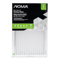 NOMA Electrostatic Furnace Air Filters, MERV 8, 16 x 24 x 1-in, 2-pk Front_Flat