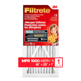 3M™ Filtrete™ Allergen Defense Micro Allergen Filter, MPR 1000, 16 x 25 x 1-in, 1-pk Front_Flat