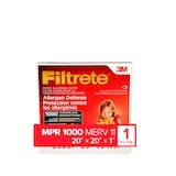 3M™ Filtrete™ Allergen Defense Micro Allergen Filter, MPR 1000, 20 x 20 x 1-in, 1-pk Front_Flat