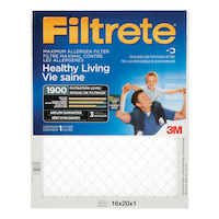 3M™ Filtrete™ Healthy Living Maximum Allergen Air Filter, MPR 1900, 16 x 20 x 1-in, 1-pk Front_Flat
