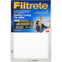 3M™ Filtrete™ Healthy Living Maximum Allergen Air Filter, MPR 1900, 16 x 24 x 1-in, 1-pk Front_Flat